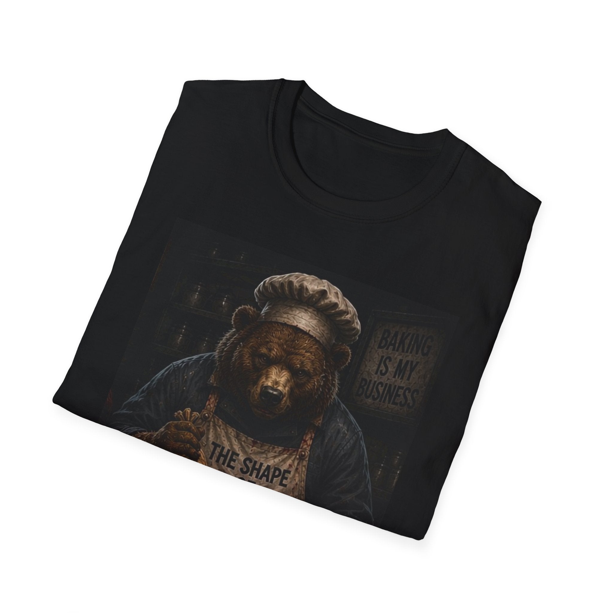Bear Baker T-Shirt — "Baking Is My Business" Vintage Bear Chef Graphic Tee