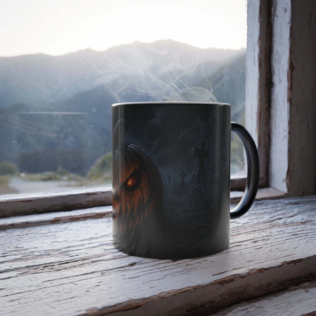 Halloween Color-Changing Mug — Glowing Jack-O'-Lantern (11 oz)