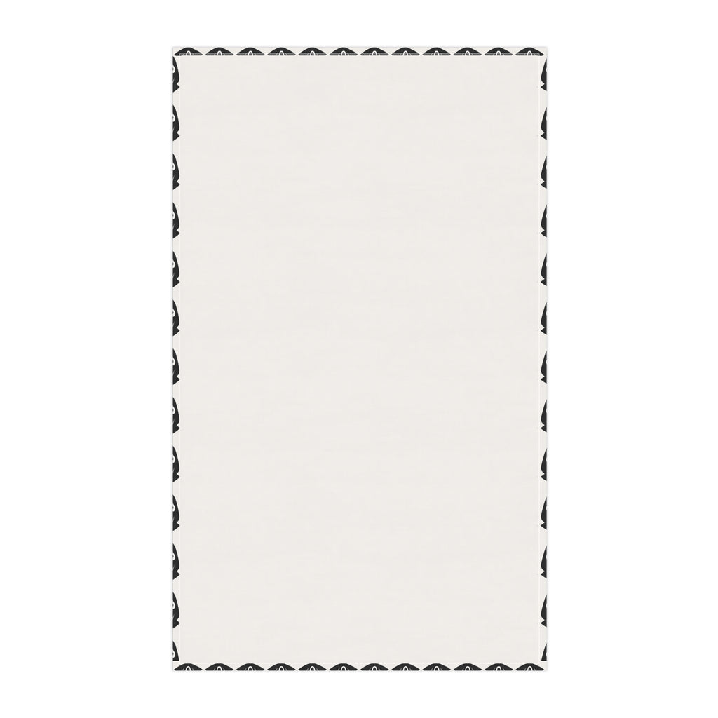Spooky Scream Mask Pattern Tea Towel — Halloween Kitchen Decor