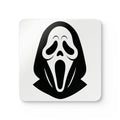 Halloween Scream Mask Cork Coaster Set — Spooky Haunted Party Drink Coasters