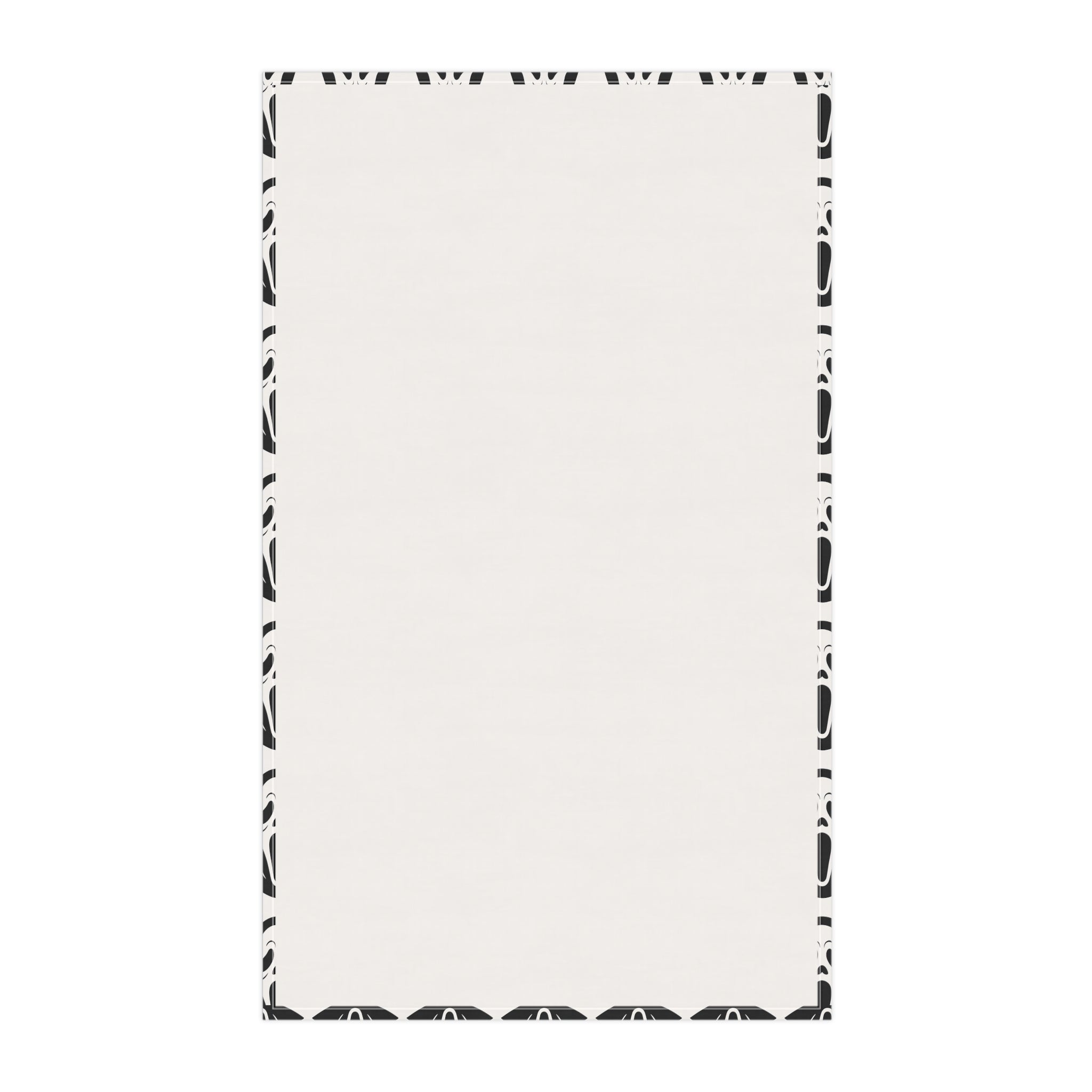 Scream Mask Pattern Tea Towel — Halloween Ghost Face Kitchen Towel