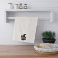 Witch Head Halloween Tea Towel – Spooky Green Witch Kitchen Decor