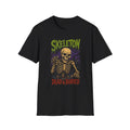 Skeleton Dead & Buried Graphic T-Shirt — Retro Horror Halloween Tee