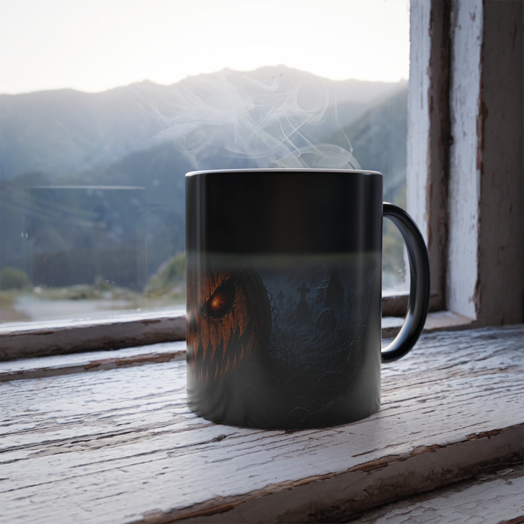 Halloween Color-Changing Mug — Glowing Jack-O'-Lantern (11 oz)