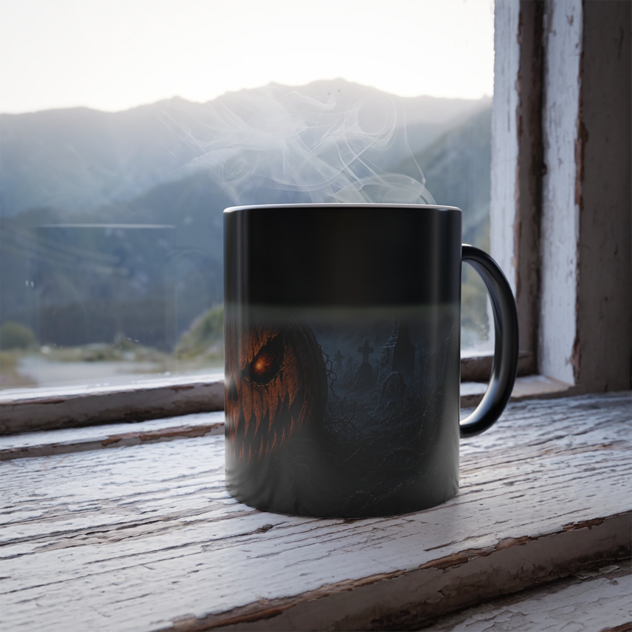 Halloween Color-Changing Mug — Glowing Jack-O'-Lantern (11 oz)