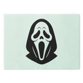 Scream Mask Glass Cutting Board — Halloween Horror Decorative Prep Board