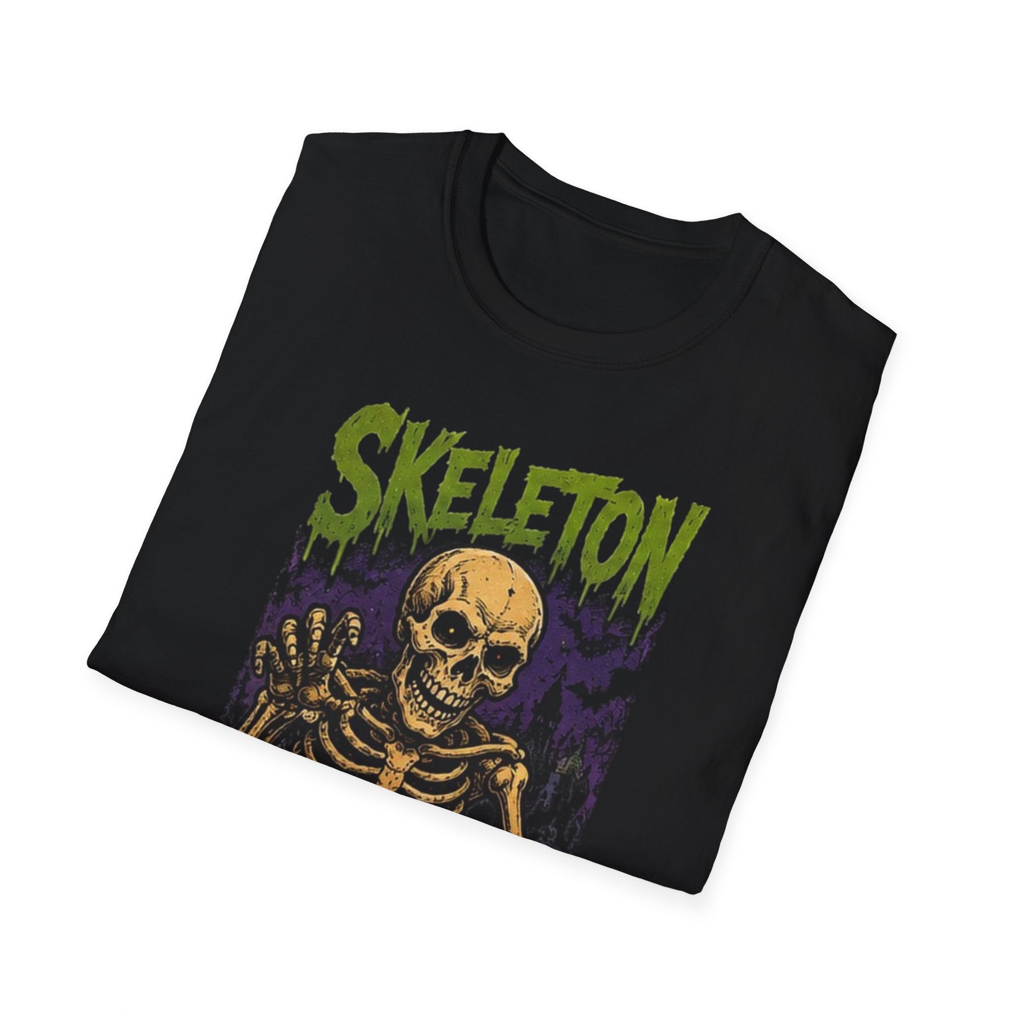 Skeleton Dead & Buried Graphic T-Shirt — Retro Horror Halloween Tee